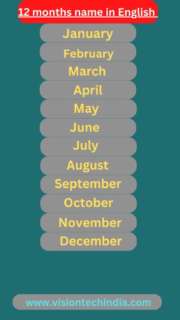 months-name-in-english